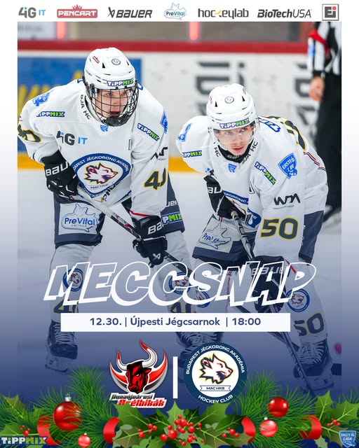 Idegenbeli meccsel zárjuk ma este a 2025-ös évet, az Újpesti Jégcsarnokban mérkőzünk meg a Dunaújvárosi Acélbikákkal