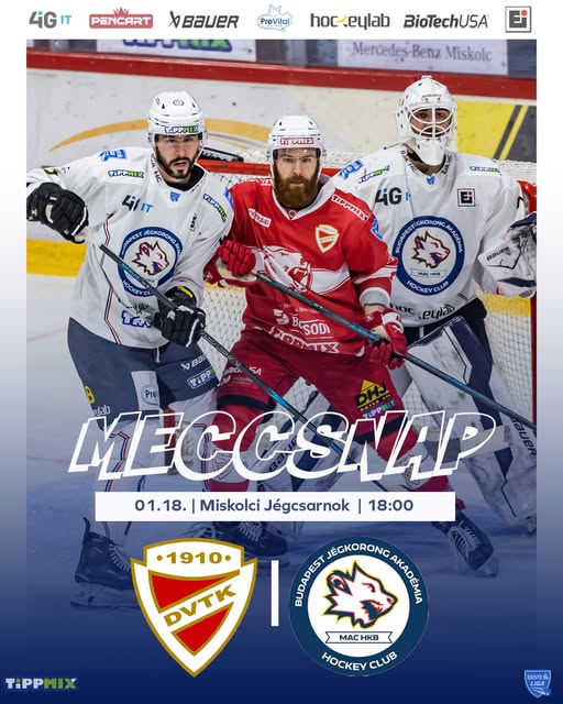 Ma este 18:00-tól a Miskolci Jégcsarnokban van jelenése a csapatunknak, ahol a Jegesmedvék ellen lépnek jégre