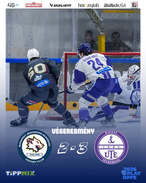 Budapest Jégkorong Akadémia HC – Újpesti TE: 2-3