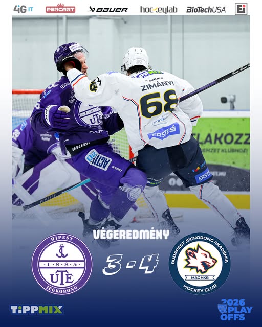 Újpesti TE – Budapest Jégkorong Akadémia HC: 3-4