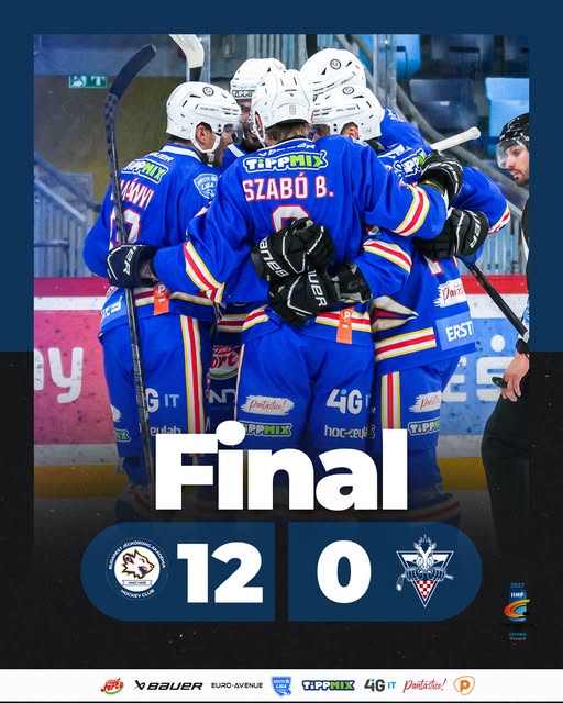Budapest Jégkorong Akadémia HC – KHL Zagreb 12-0